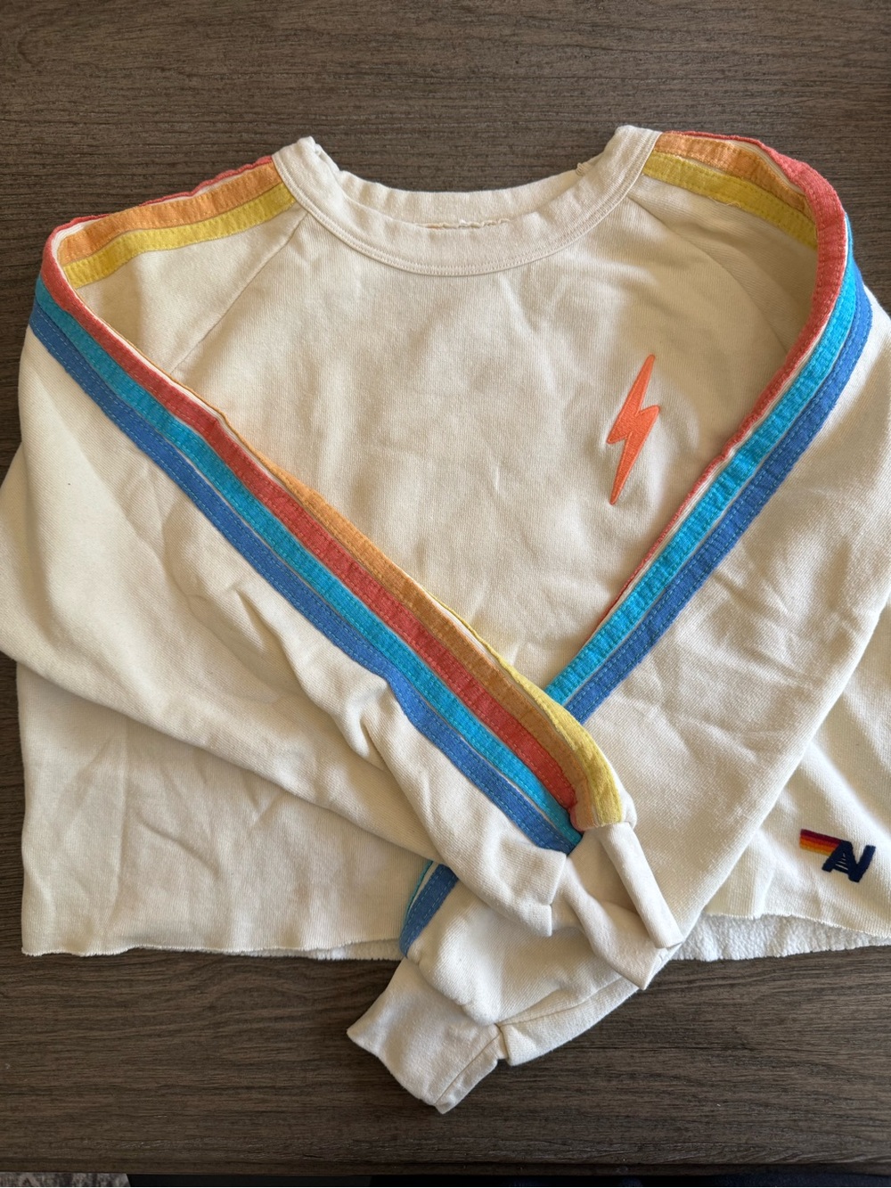 Aviator Nation Cropped Sweatshirt Sz M